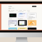 Claude AI Artifacts dashboard on an iMac screen showing sample no-code AI apps