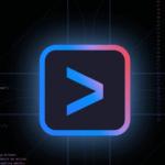 Gemini CLI logo glowing on terminal-themed background with source code overlay