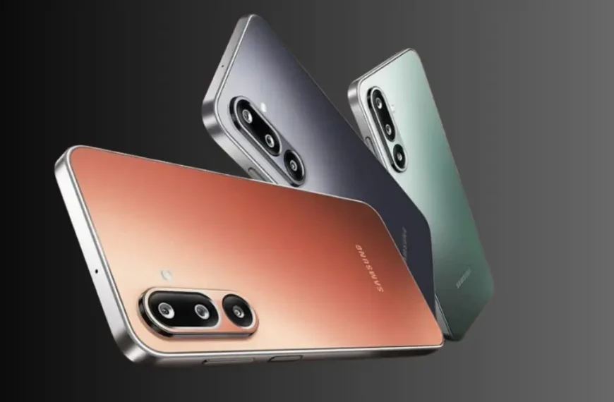 Samsung Galaxy M36 5G in Orange Haze, Serene Green, and Velvet Black color variants