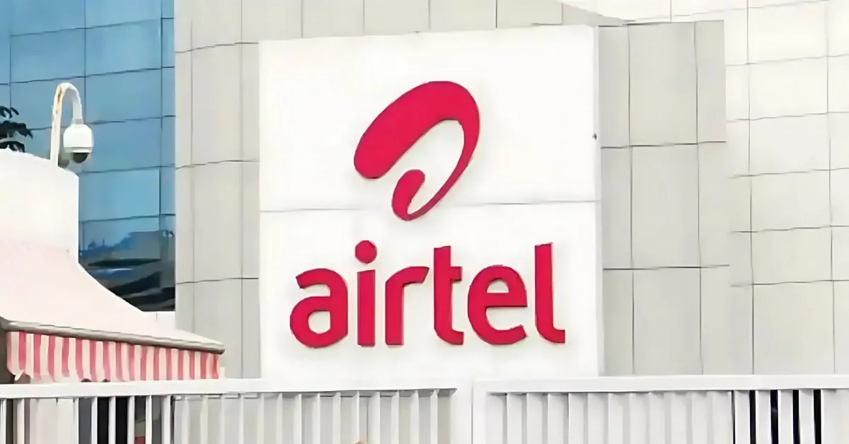 Airtel office building with logo displayed prominently on the facade