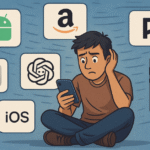Indian man overwhelmed by Android 16, iOS Beta, ChatGPT, Perplexity, and Amazon AI updates
