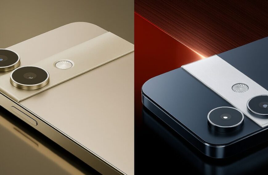 Lava Storm Lite and Storm Play 5G smartphones shown in champagne gold and black finishes with dual-camera modules