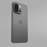 OnePlus 13s smartphone in matte black finish with dual rear cameras and flat-edge design