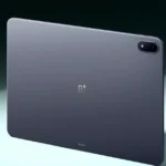 Rear view of OnePlus Pad 3 showcasing its ultra-slim matte metal finish and single rear camera