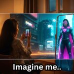 Woman sees her AI-transformed avatar in mirror via Meta Imagine Me feature