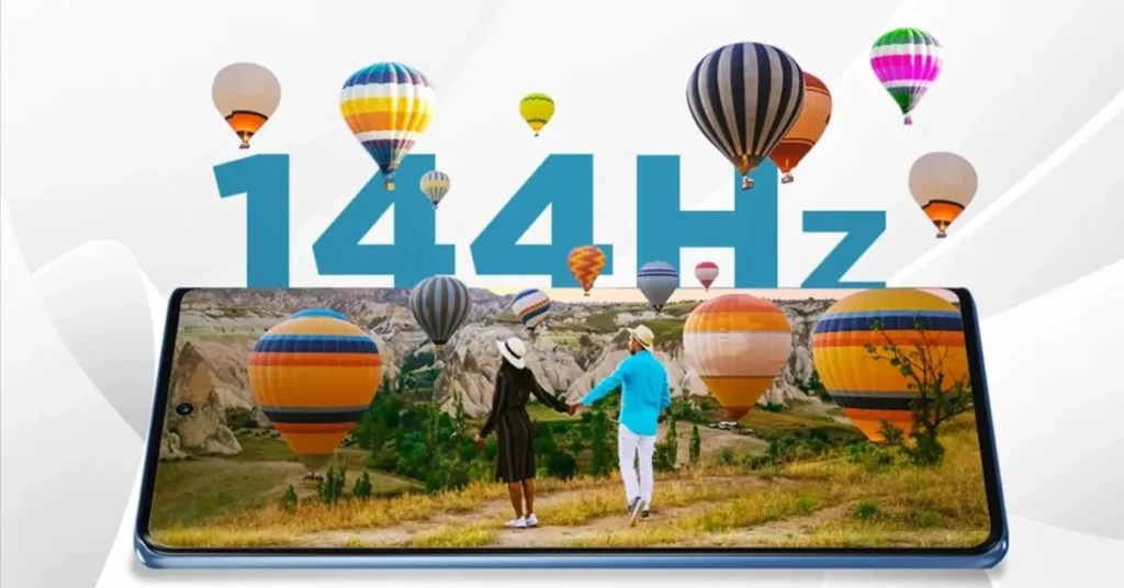 Moto G96 5G display with 144Hz refresh rate and immersive colours