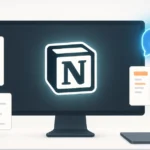 Modern Notion workspace with AI tools, databases, and calendar views