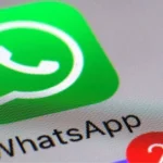 Close-up of the WhatsApp app icon on a smartphone screen